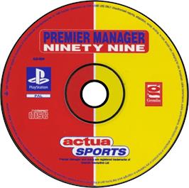 Artwork on the Disc for Premier Manager Ninety Nine on the Sony Playstation.