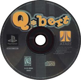 Artwork on the Disc for Q*Bert on the Sony Playstation.