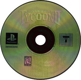 Artwork on the Disc for Railroad Tycoon II on the Sony Playstation.