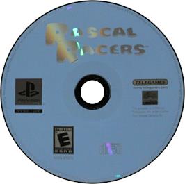 Artwork on the Disc for Rascal Racers on the Sony Playstation.