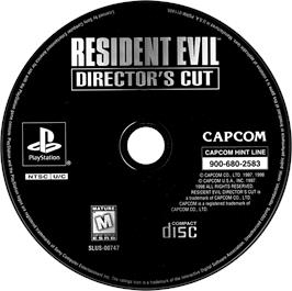 Artwork on the Disc for Resident Evil: Director's Cut on the Sony Playstation.