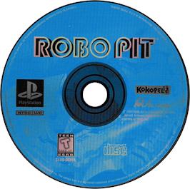 Artwork on the Disc for Robo Pit on the Sony Playstation.