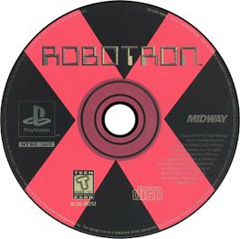 Artwork on the Disc for Robotron X on the Sony Playstation.