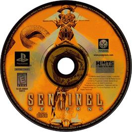 Artwork on the Disc for Sentinel Returns on the Sony Playstation.