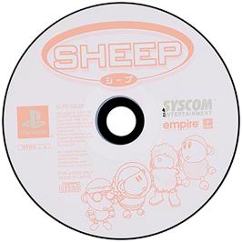Artwork on the Disc for Sheep on the Sony Playstation.