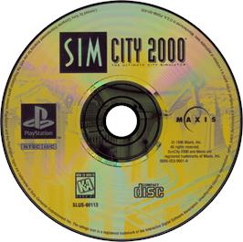 Artwork on the Disc for SimCity 2000 on the Sony Playstation.