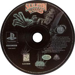 Artwork on the Disc for Skeleton Warriors on the Sony Playstation.