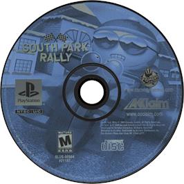 Artwork on the Disc for South Park Rally on the Sony Playstation.