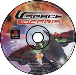 Artwork on the Disc for Space Debris on the Sony Playstation.