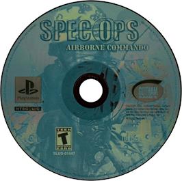 Artwork on the Disc for Spec Ops: Airborne Commando on the Sony Playstation.