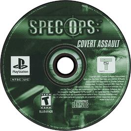 Artwork on the Disc for Spec Ops: Covert Assault on the Sony Playstation.