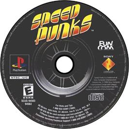Artwork on the Disc for Speed Punks on the Sony Playstation.
