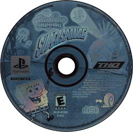 Artwork on the Disc for SpongeBob SquarePants: SuperSponge on the Sony Playstation.