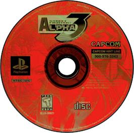 Artwork on the Disc for Street Fighter Alpha 3 on the Sony Playstation.