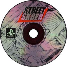 Artwork on the Disc for Street Sk8er on the Sony Playstation.