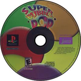 Artwork on the Disc for Super Bubble Pop on the Sony Playstation.