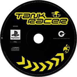 Artwork on the Disc for Tank Racer on the Sony Playstation.
