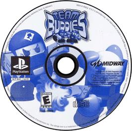 Artwork on the Disc for Team Buddies on the Sony Playstation.