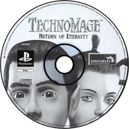 Artwork on the Disc for TechnoMage: Return of Eternity on the Sony Playstation.