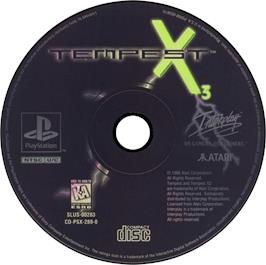 Artwork on the Disc for Tempest X3 on the Sony Playstation.