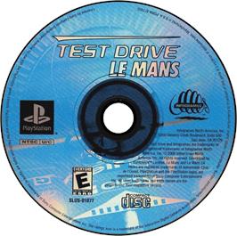Artwork on the Disc for Test Drive: Le Mans on the Sony Playstation.