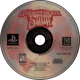 Artwork on the Disc for The Granstream Saga on the Sony Playstation.