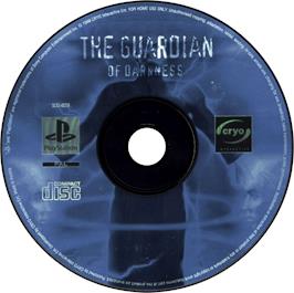 Artwork on the Disc for The Guardian of Darkness on the Sony Playstation.