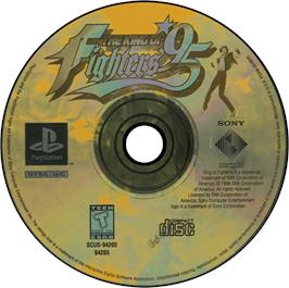 Artwork on the Disc for The King of Fighters '95 on the Sony Playstation.
