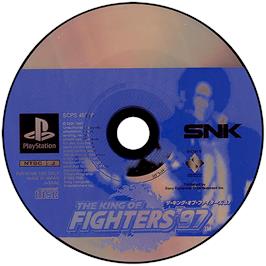 Artwork on the Disc for The King of Fighters '97 on the Sony Playstation.
