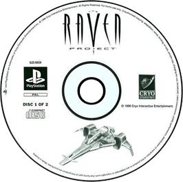 Artwork on the Disc for The Raven Project on the Sony Playstation.