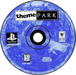 Artwork on the Disc for Theme Park on the Sony Playstation.