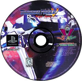 Artwork on the Disc for Thunder Force V: Perfect System on the Sony Playstation.