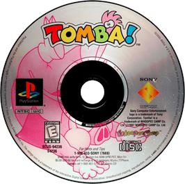 Artwork on the Disc for Tomba! on the Sony Playstation.