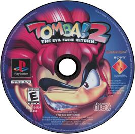Artwork on the Disc for Tomba! 2: The Evil Swine Return on the Sony Playstation.