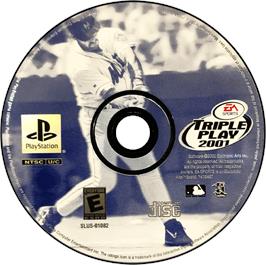 Artwork on the Disc for Triple Play 2001 on the Sony Playstation.