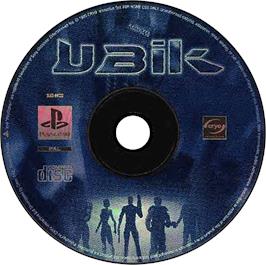 Artwork on the Disc for UBIK on the Sony Playstation.