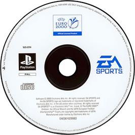 Artwork on the Disc for UEFA Euro 2000 on the Sony Playstation.