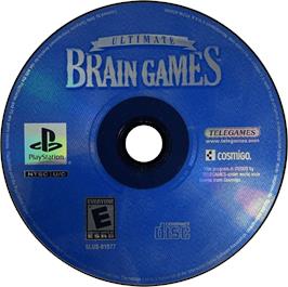 Artwork on the Disc for Ultimate Brain Games on the Sony Playstation.