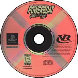 Artwork on the Disc for VR Sports Powerboat Racing on the Sony Playstation.