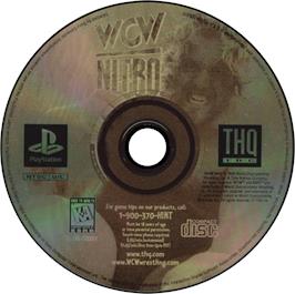 Artwork on the Disc for WCW Nitro on the Sony Playstation.