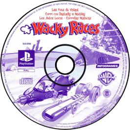 Artwork on the Disc for Wacky Races on the Sony Playstation.
