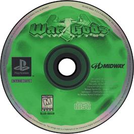 Artwork on the Disc for War Gods on the Sony Playstation.