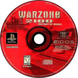 Artwork on the Disc for Warzone 2100 on the Sony Playstation.