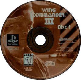 Artwork on the Disc for Wing Commander III: Heart of the Tiger on the Sony Playstation.