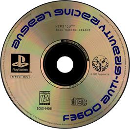 Artwork on the Disc for Wipeout on the Sony Playstation.