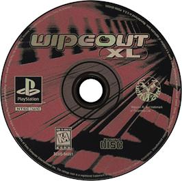 Artwork on the Disc for Wipeout XL on the Sony Playstation.