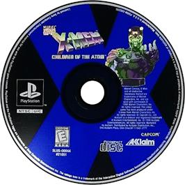 Artwork on the Disc for X-Men: Children of the Atom on the Sony Playstation.