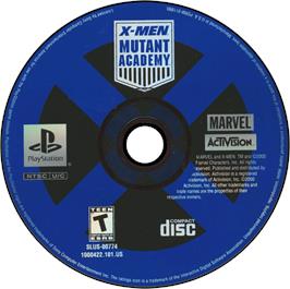 Artwork on the Disc for X-Men: Mutant Academy on the Sony Playstation.