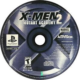 Artwork on the Disc for X-Men: Mutant Academy 2 on the Sony Playstation.