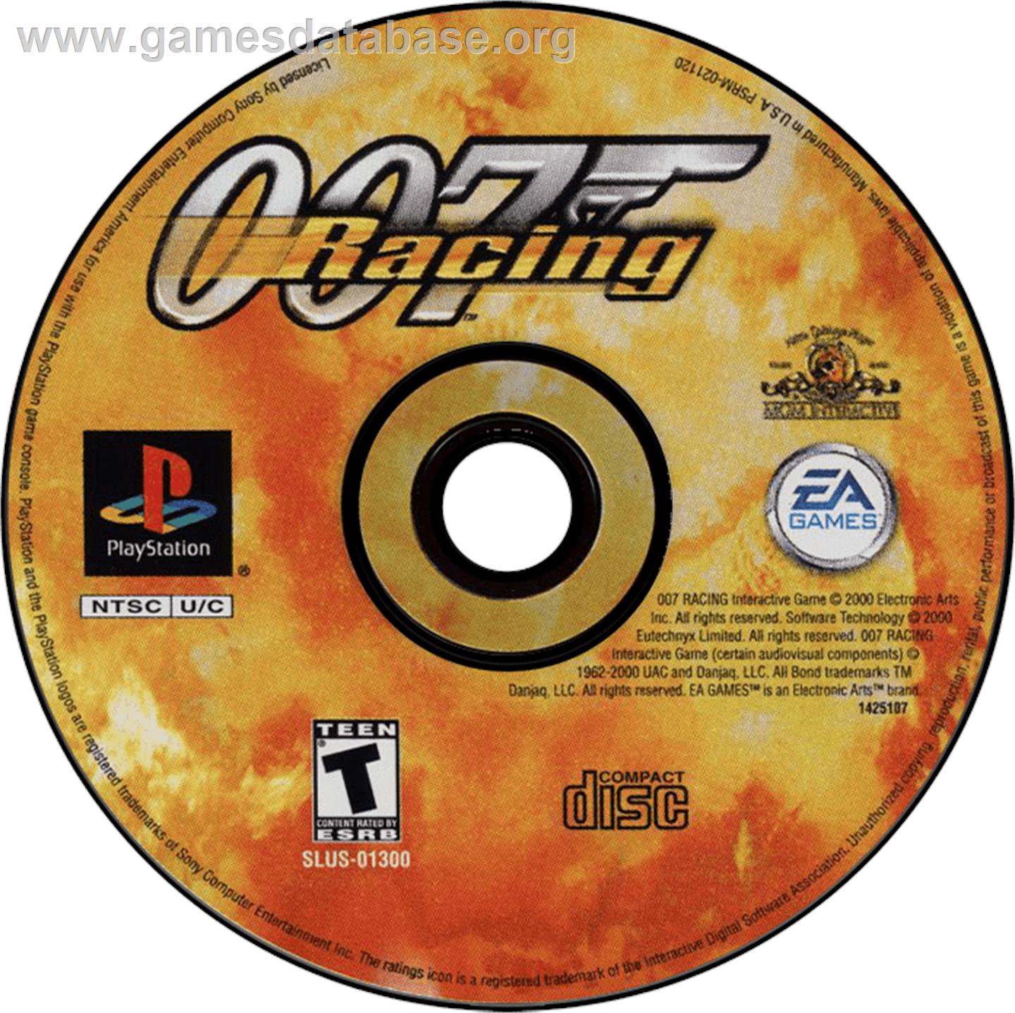 007: Racing - Sony Playstation - Artwork - Disc